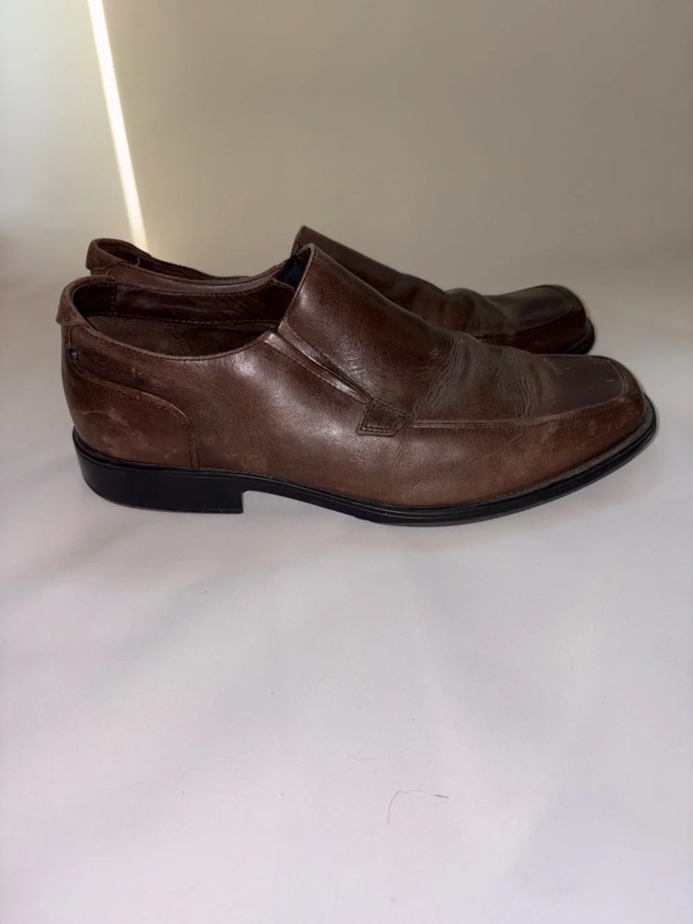 Rockport Brown Leather Slip-On Loafers for‎ Men Size 9.5 Wide